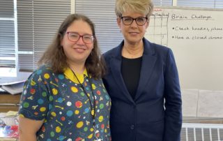 CTECS 2022 Teacher of the Year Rebecca Cipriani Reyer with Dr. Ellen Solek